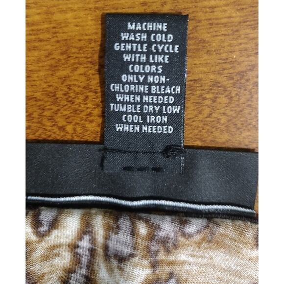 INC 3/4 Sleeve Animal Print Tunic Top with Wide Neck, Brown/Beige, Size S - Picture 5 of 5